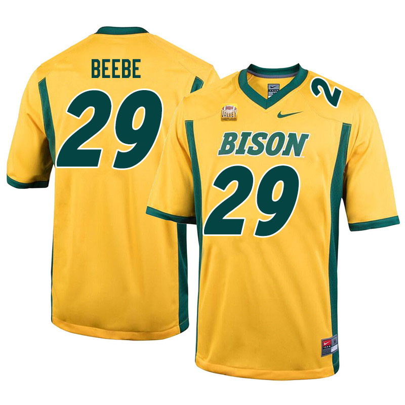 Men #29 Caleb Beebe North Dakota State Bison College Football Jerseys Sale-Yellow